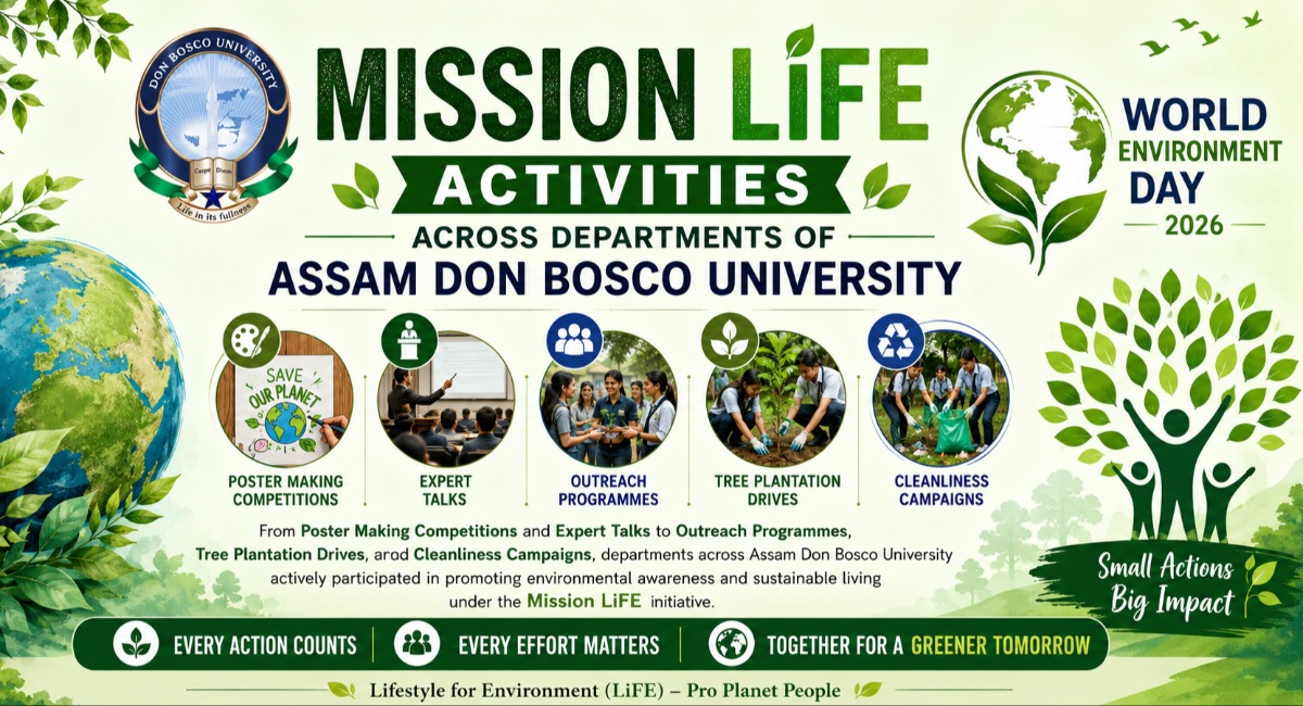 MISSION LIFE ACTIVITIES ACROSS DEPARTMENT OF ASSAM DON BOSCO UNIVERSITY