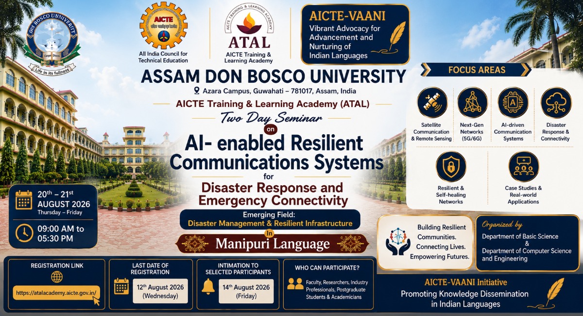 AICTE-VAANI ATAL Seminar on "AI-enabled Resilient Communication Systems for Disaster Response and Emergency Connectivity" in Manipuri Language