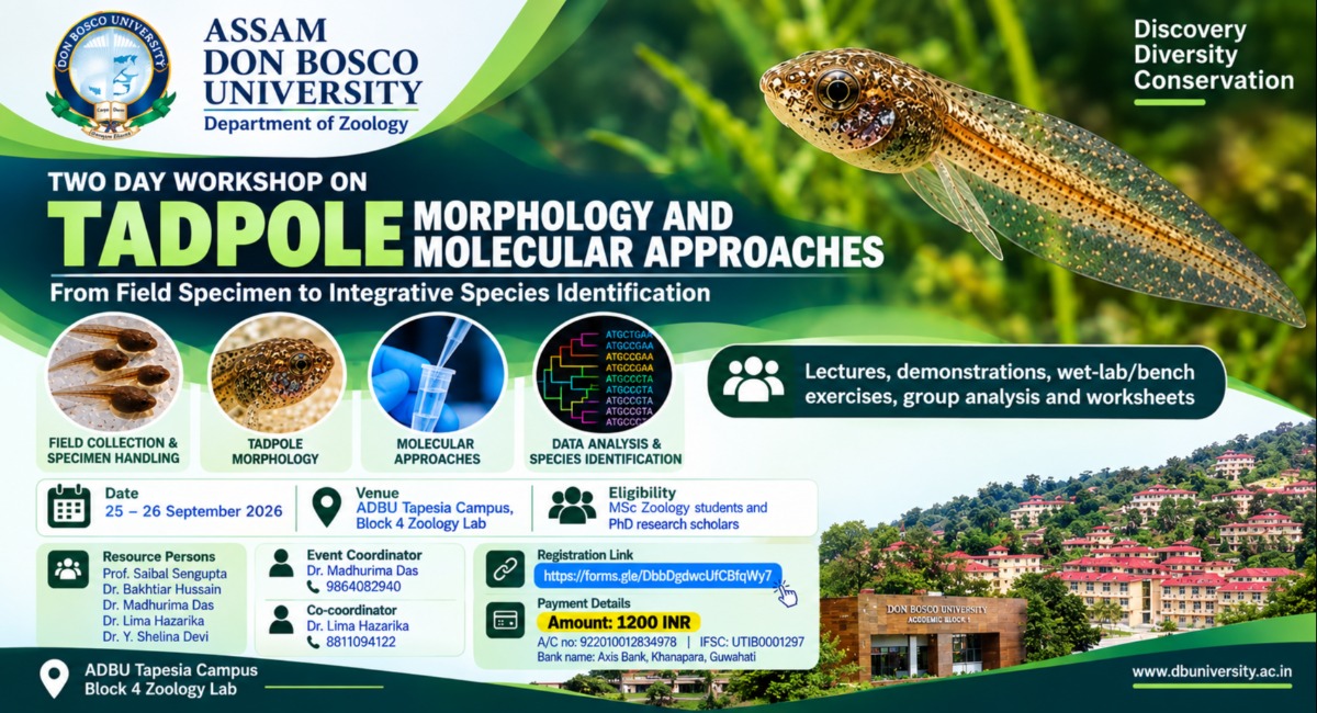 Two-day workshop on Tadpole Morphology and Molecular Approaches
