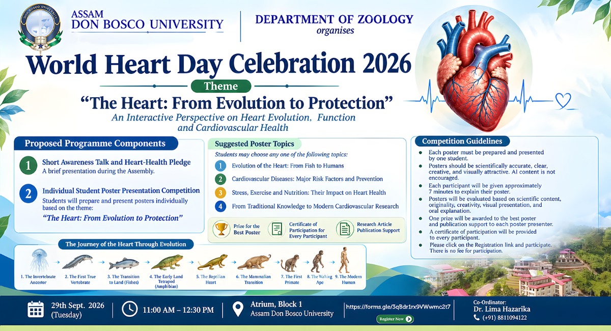 World Heart Day Celebration 2026 || Theme “The Heart: From Evolution to Protection” An Interactive Perspective on Heart Evolution, Function and Cardiovascular Health