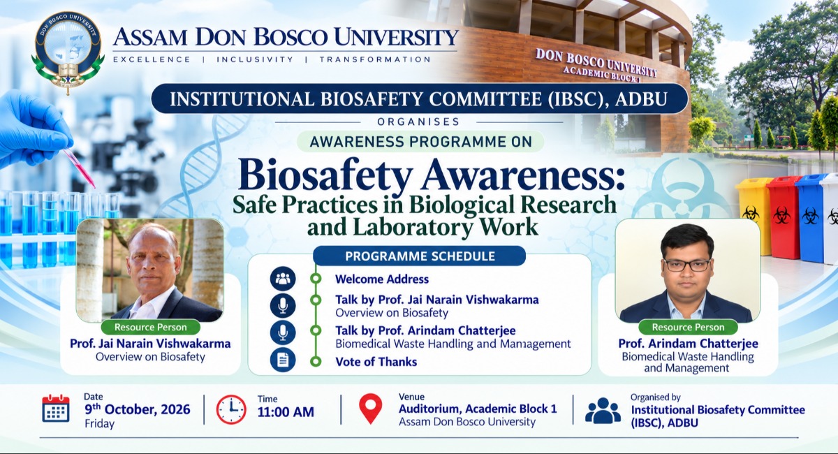 Biosafety Awareness: Safe Practices in Biological Research and Laboratory Work || IBSC, ADBU