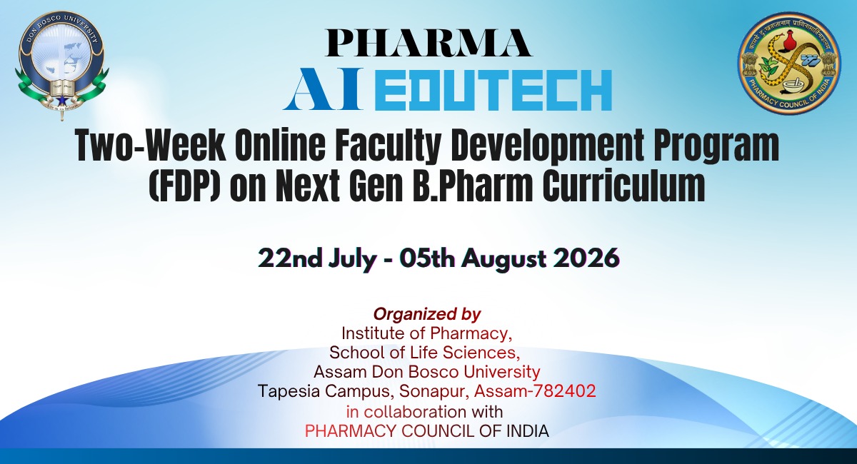 PHARMA AI EDUTECH: Two-Week Online Faculty Development Program (FDP) on Next Gen B.Pharm Curriculum