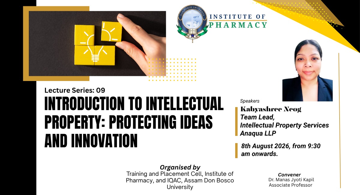 Lecture Series 9: Introduction to Intellectual Property: Protecting Ideas and Innovation